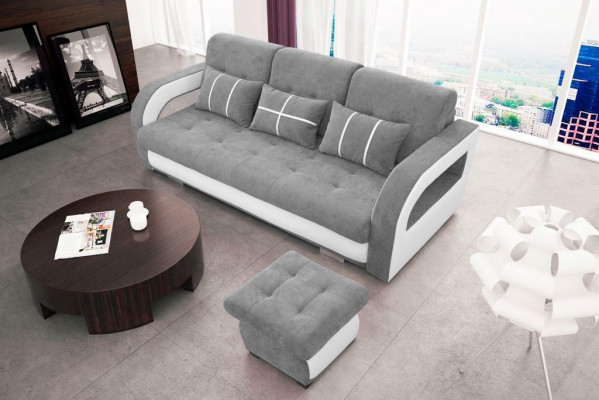 Sofa Kanapa Podkładka Sofy Kanapy Sofa rozkładana Funkcja łóżka 3 miejsce siedzące + Stołek Nowość