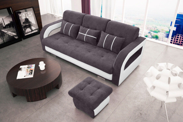 Sofa rozkładana rozkładana 3-miejsce siedzące z funkcją spania + Podstawa łóżka kanapa rozkładana sofa
