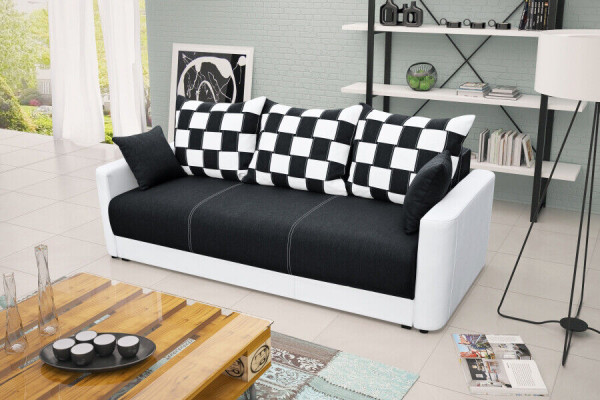 Sofa rozkładana 3-miejsce siedzenia z funkcją spania I Podstawa łóżka - Wygodna rozkładana sofa