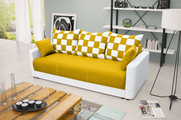 Sofa rozkładana 3-miejsce siedzenia z funkcją spania I Podstawa łóżka - Wygodna rozkładana sofa
