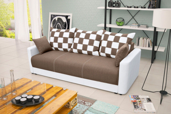 Sofa rozkładana 3-miejsce siedzenia z funkcją spania I Podstawa łóżka - Wygodna rozkładana sofa