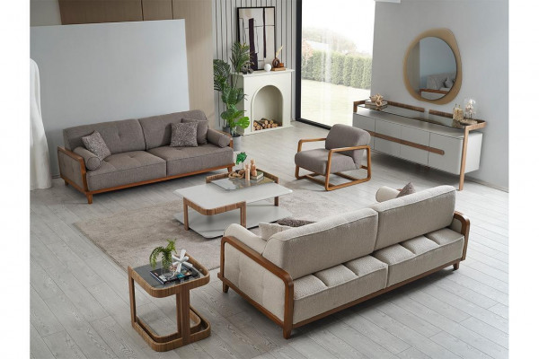Salon Podkładka komplet wypoczynkowy designerskiego Fotel Stolik Meble