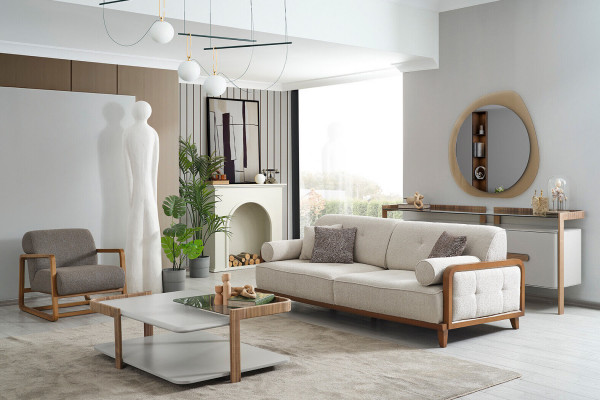 Salon Podkładka komplet wypoczynkowy designerskiego Fotel Stolik Meble