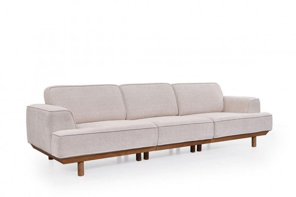 Biała tapicerowana sofa do salonu 4-miejsce siedzące Luksusowa kanapa designerskiego Meble