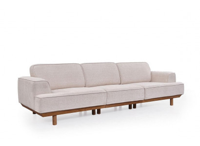 Biała tapicerowana sofa do salonu 4-miejsce siedzące Luksusowa kanapa designerskiego Meble