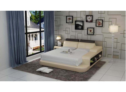 Łóżko Design Luksusowe Luksusowe łóżko Skóra Modern Sypialnia 140/160/180 LB8810