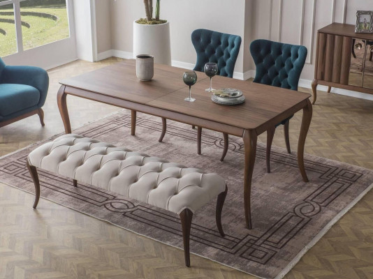 Ławka do jadalni Chesterfield I 4X krzesła tapicerowane jadalnia Stół obiadowy