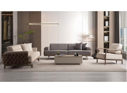 Modernr Bright Zestaw sofowy 3+3+1 Zestaw Designerski Pokój dzienny miejsce do siedzenia 3szt
