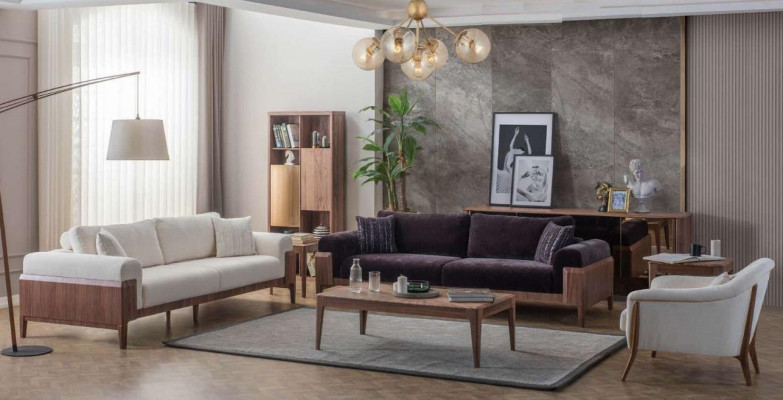 Wielobarwny Zestaw sofowy Designer Biały 3-miejsce siedzące Luksusowy Fotel Tapicerowany