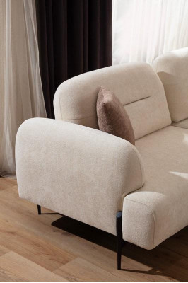 Designerski salon biały Ustaw 3 miejsce do siedzenia Podkładka Fotel Komplet 2-częściowy Nowość