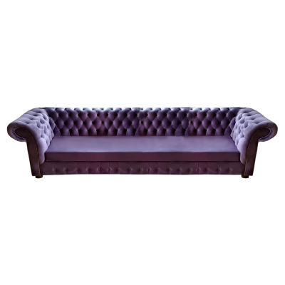 Nowoczesna sofa Chesterfield czteromiejscowa kanapa wyposażenie salonu