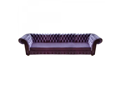 Nowoczesna sofa Chesterfield czteromiejscowa kanapa wyposażenie salonu