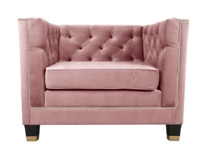 Fotel Chesterfield tkanina fioletowa Kreatywne meble Nowoczesne różowe salon