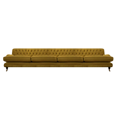 Salon Sofa Czteroosobowa kanapa Wyposażenie Tkanina Meble obite Chesterfield