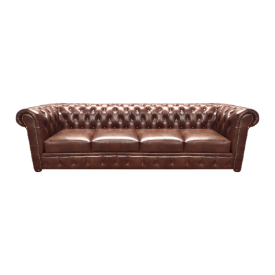 Salon Sofa czteromiejscowy Kanapa Meble tapicerowane Sofa skórzana Chesterfield