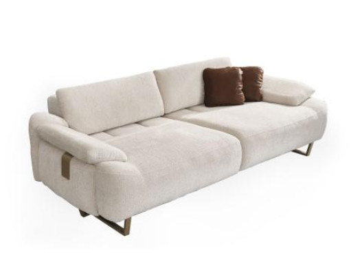 Biała sofa z tkaniny Nowoczesna trzyosobowa luksusowa kanapa tapicerowana