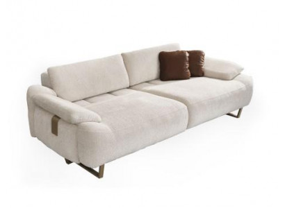 Biała sofa z tkaniny Nowoczesna trzyosobowa luksusowa kanapa tapicerowana