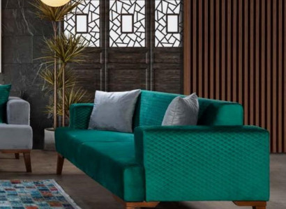 Elegancka kanapa Turkis Sofa trzyosobowa Sofa do salonu Meble Aksamit