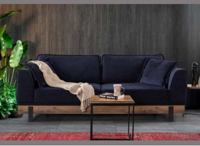 Designerska kanapa trzyosobowa Podkładka sofa Nowoczesne sofy Pokój Czarny