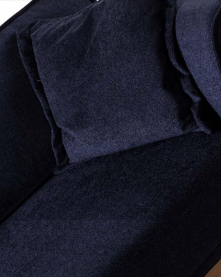 Designerska kanapa trzyosobowa Podkładka sofa Nowoczesne sofy Pokój Czarny
