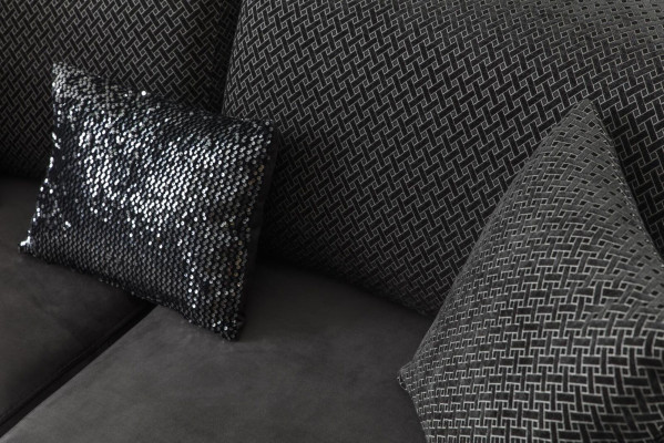 Luksusowa Sofa Trzyosobowa 3 miejsce do siedzenia Sofy Salon Zakrzywiona Kanapa Material Design Nowość
