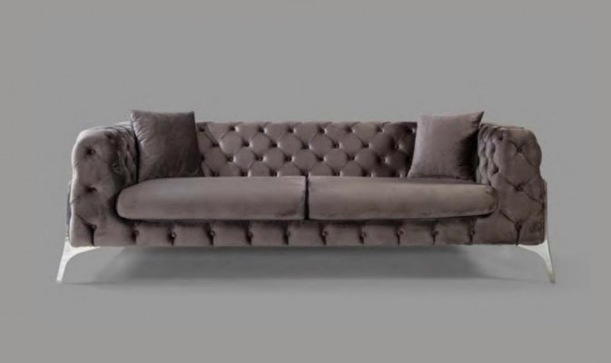 Zestaw sofowy Taupe Fotel trzymiejscowy 331 Siedziba Ustawić Chesterfield