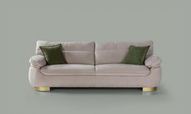 Zestaw sofowy 3+3+1 miejsce do siedzenia Sofa szara Kanapa Podkładka Ustawić Materiał Meble