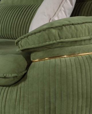 Zestaw sofowy 3+3+1 miejsce do siedzenia Sofa szara Kanapa Podkładka Ustawić Materiał Meble