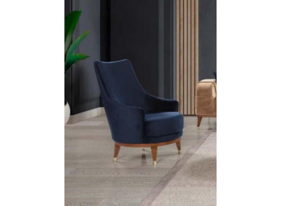 Nowoczesny Fotel Living Room 1 miejsce do siedzenia Designer Lounge Kolor niebieski Drewno