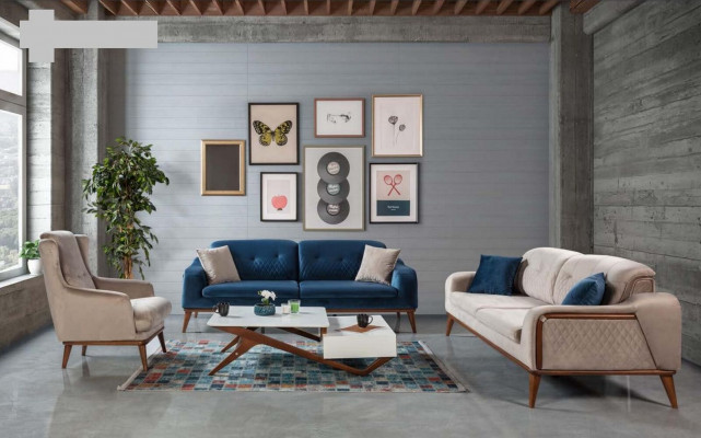 Beżowy Design Fotel Jednoosobowy Salon Włókienniczy Styl Meble Drewniane