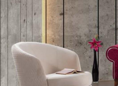 Beżowy Elegancki Fotel Jednoosobowy Design Salon Podkładka Meble
