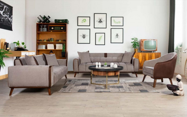 Fotel Jednoosobowy Włókienniczy Salon Lounge Design Meble Kolor Szary