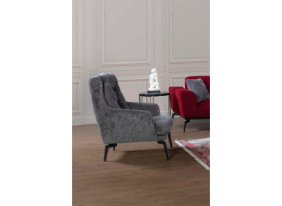 Szary nowoczesny fotel Fotel z pojedynczym siedziskiem, designerski fotel do salonu