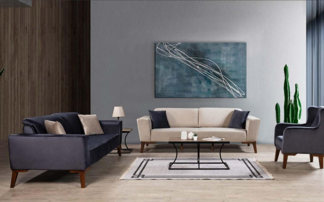 Luksusowa Sofa 3 miejsce do siedzenia Designerskie Kanapy Trzyosobowa Podkładka Meble Włókiennicze
