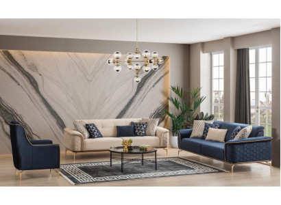 Zestaw sofowy Ustaw Sofy Sofa Fotel trzyosobowa 3+3+1 miejsce do siedzenia Materiał Grupa Neuu