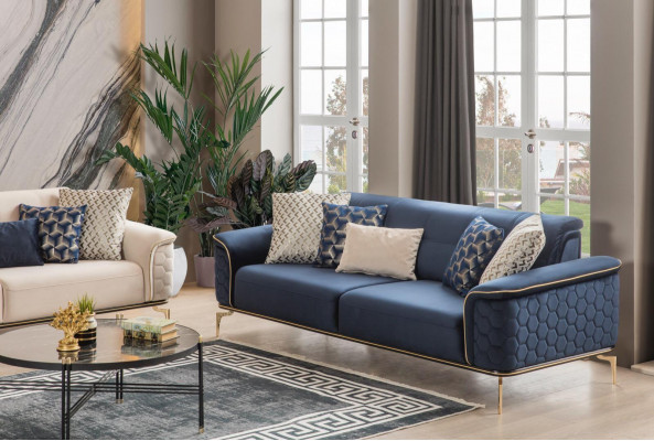Zestaw sofowy Ustaw Sofy Sofa Fotel trzyosobowa 3+3+1 miejsce do siedzenia Materiał Grupa Neuu