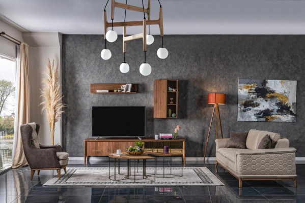 Sofa Trzyosobowa 3 miejsce do siedzenia Luksusowe Sofy Salon Meble Materiał wyposażenia Design