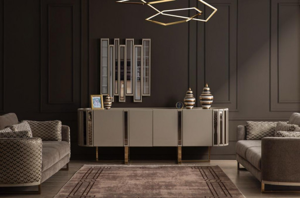 Kredens Lustro Kredens Szafa Komody Designerskie Luksusowe Szafki Drewno Modern