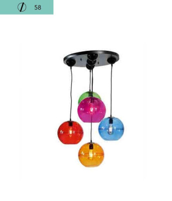 Designerska Lampa żyrandol Lampa Sufitowa Nowoczesny Srebrny Kinkiet Lustre Kolorowy