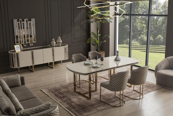 Stół do jadalni Stół obiadowy Tabela Narożnik stoły Ess Modern jadalnia Designer Nowość