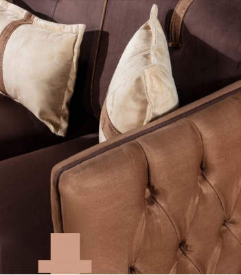 Sofa trzyosobowa 3 miejsce do siedzenia Sofy Siedziba Materiał Styl Nowoczesny Włókienniczy Kanapy Meble Brąz
