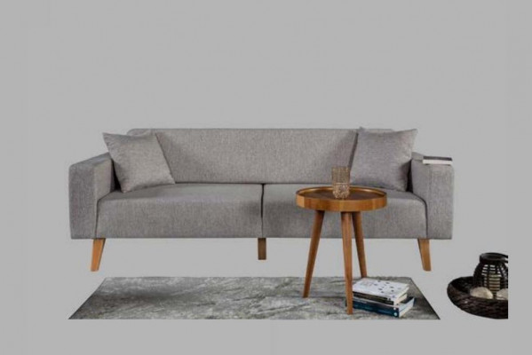 Sofa Kanapa Podkładka Siedziba 3+3+1 Siedziba Ustawić Design Drewno Sofy Beżowa Tapicerka Siedziska