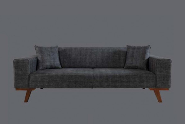 Zestaw sofowy 3+3+1 Siedziba Design Sofy Podkładka Kanapy Szare Meble 3-częściowe