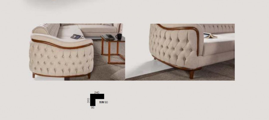 Narożnikowa kanapa Żywy krajobraz Chesterfield Couch Podkładka Sofa Couchen Meble