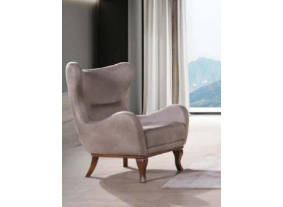 Nowoczesny Fotel Single Seater Designer 1 miejsce do siedzenia Podkładka Włókienniczy Material Beige
