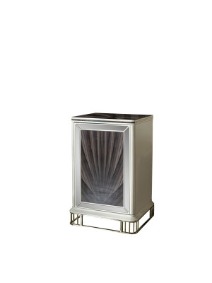 Kredens Gold Metal Meble Sypialnia Elegancki Design Styl Luksus Nowoczesność