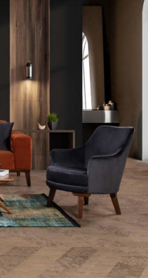 Design Salon Fotel 1 Siedziba Nowoczesny Materiał Poliester Kolor Szary