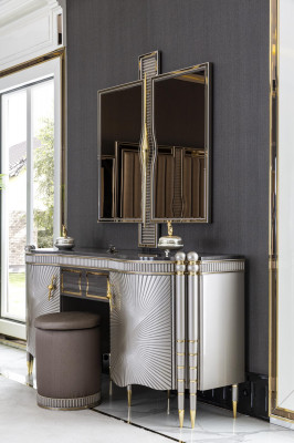 Stołek Brąz Okrągłe Eleganckie Drewno Meble Nowoczesny Design Piękna Sypialnia