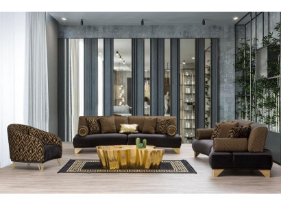 Zestaw sofowy Ustawić Sofy Sofa Fotel trzyosobowa 3+3+1 miejsce do siedzenia Materiał Grupa Nowość