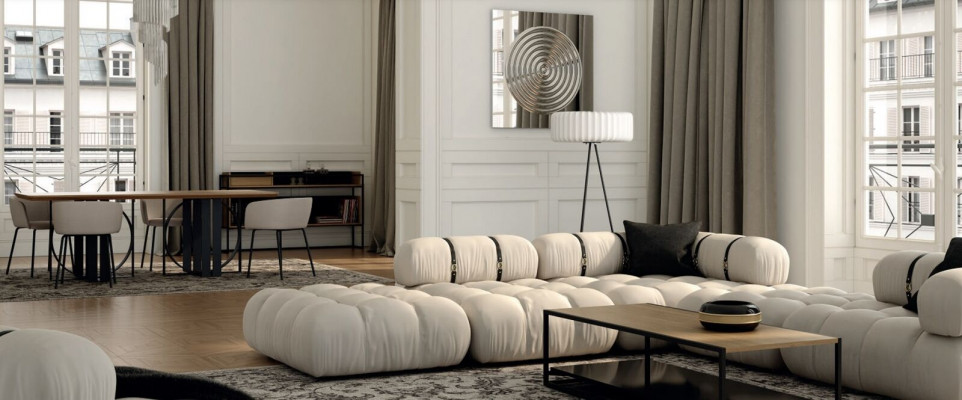 Narożnikowa kanapa Sofa L-Shape Biały Sofy Nowoczesny Salon Włókienniczy Podkładka Design Narożnik Nowość